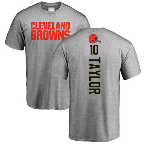 Men Cleveland Browns Taywan Taylor Ash Jersey #10 NFL Football Backer T Shirt->cleveland browns->NFL Jersey
